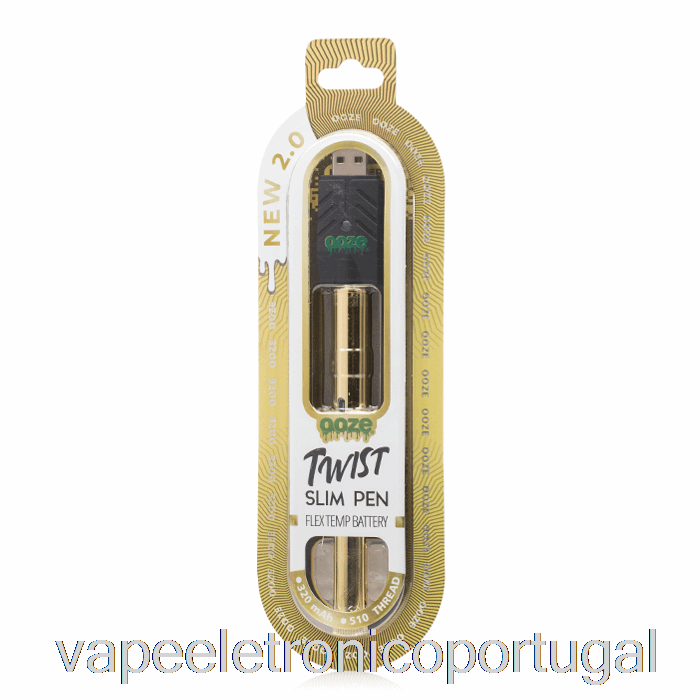 Vape Eletrônico Ooze Slim Twist Pen 2.0 Flex Temp Bateria Lucky Gold